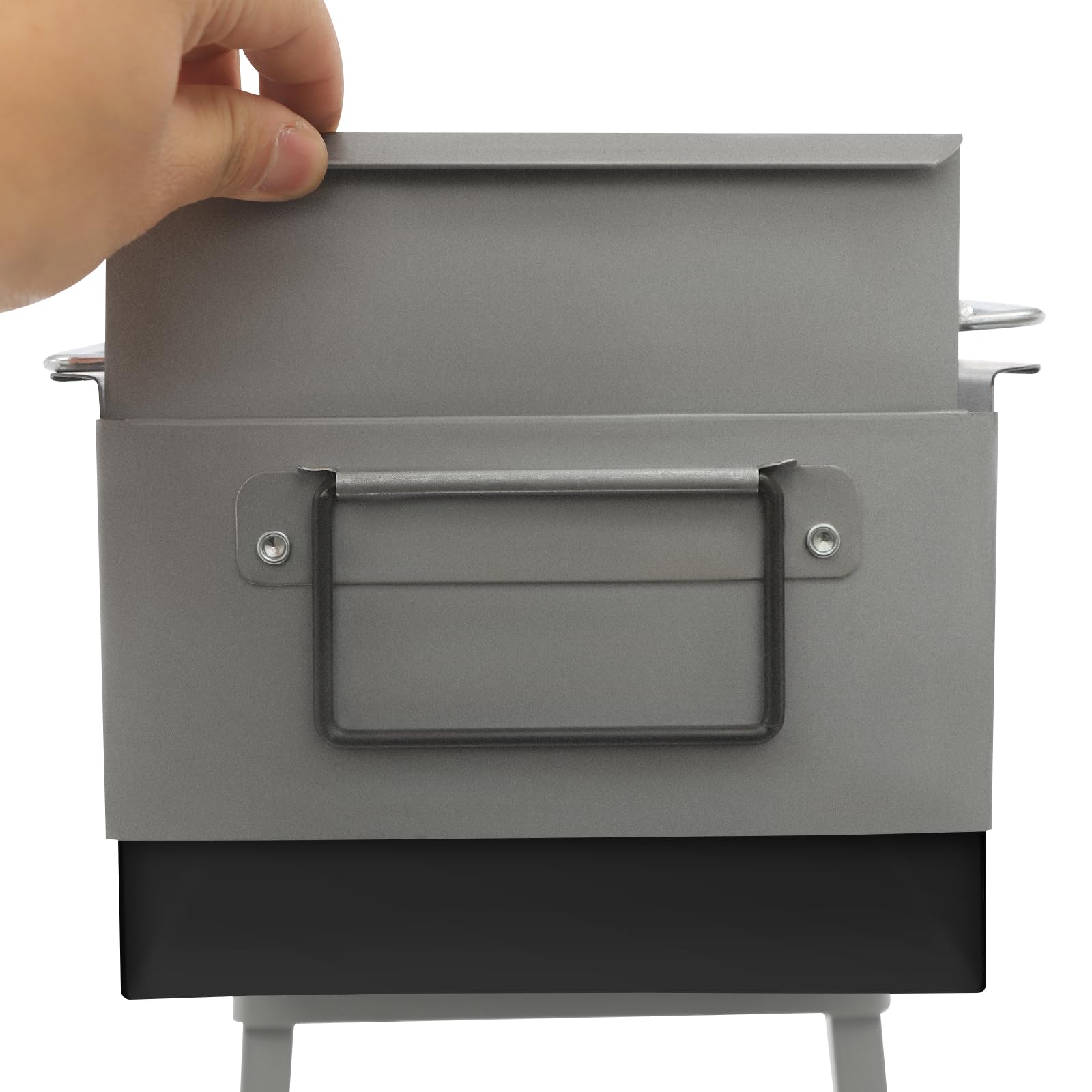 Barbecue a carbonella per barbecue, portatile da picnic, griglia rettangolare rimovibile, griglia a carbone con patta ad aria regolabile, per attività all'aperto, campeggio, picnic, feste