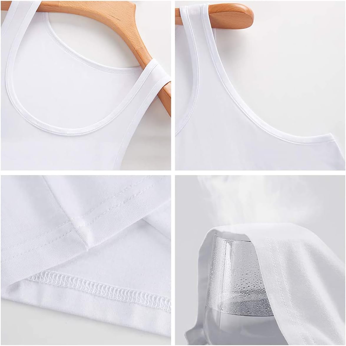 COLORFULLEAF Mens Undershirts Bamboo Rayon Tank Tops Men Crew Neck Stretchy Sleeveless Tank Shirts 3 or 6 Pack - Image 7