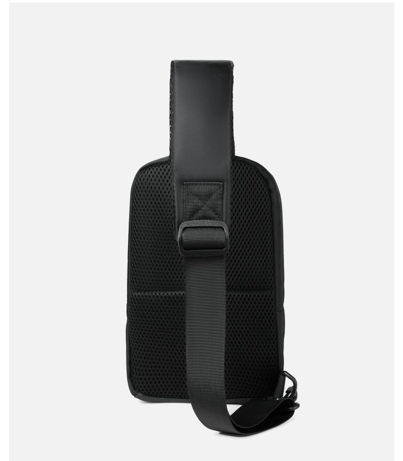 Riñonera Bolso De Pecho Negocios Los Hombres Al Aire Libre Ocio Hombro Moda Pequeño Cintura-Negro