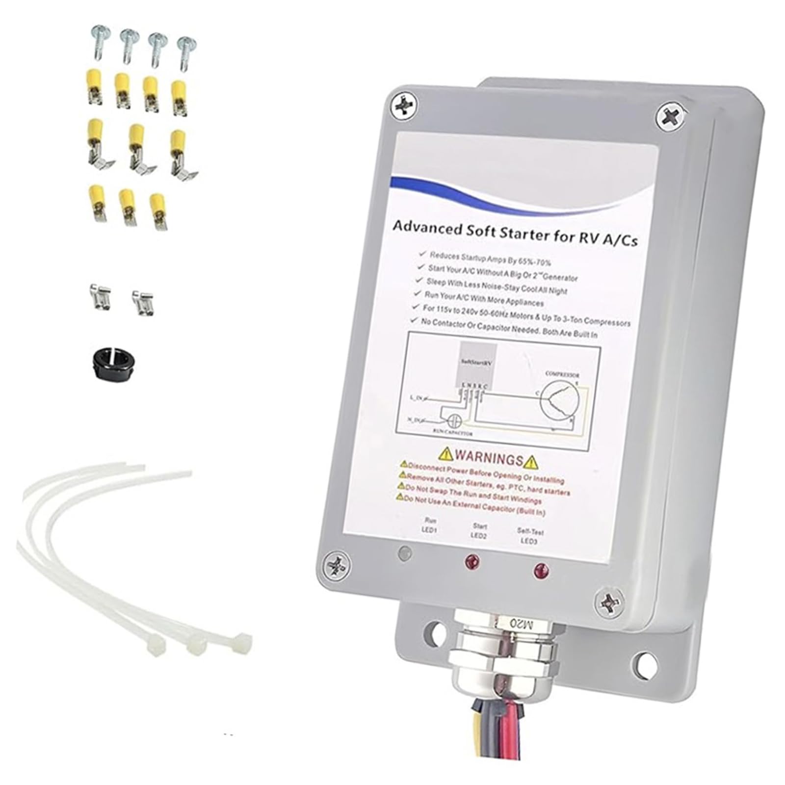 AC Soft Starter Soft Starter für Anhänger Camper Klimaanlage ermöglicht einfaches Starten von Geräten mit Strom
