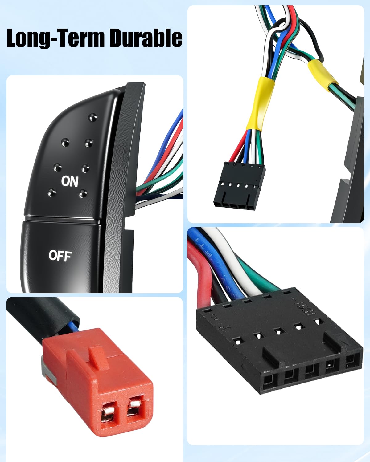 Steering Wheel Mounted Cruise Control Switch Buttons Compatible with 1997-2004 F-Series Vans F-150 250 350 E-Series Vans E-150 250 350 450 550, Replace 1C3A9D809AA, Cruise Control Button Assembly