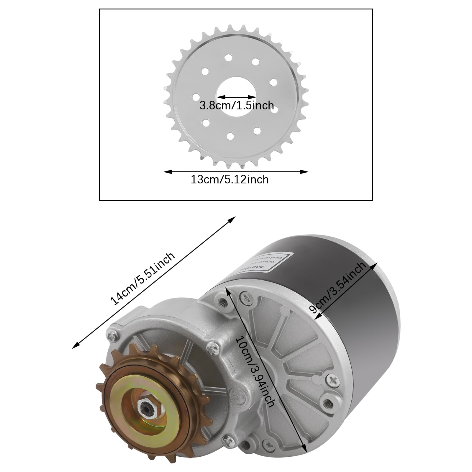 Kit de conversion de moteur de vélo électrique 350 W 24 V 3300 tr/min - Moteur à brosse réglable en cuivre pur - Kit de conversion pour vélo électrique - Roue arrière/avant - Kit de conversion