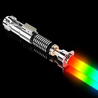 Xenopixel Lightsaber, Motion Control Heavy-Duty Dueling Light Sabers | Smooth Swing Aluminum Hilt FX Sabers with APP, 34 Sound Fonts, Infinite Color Changing, 7 Light Effects, USB-C Recharge, Luke V3