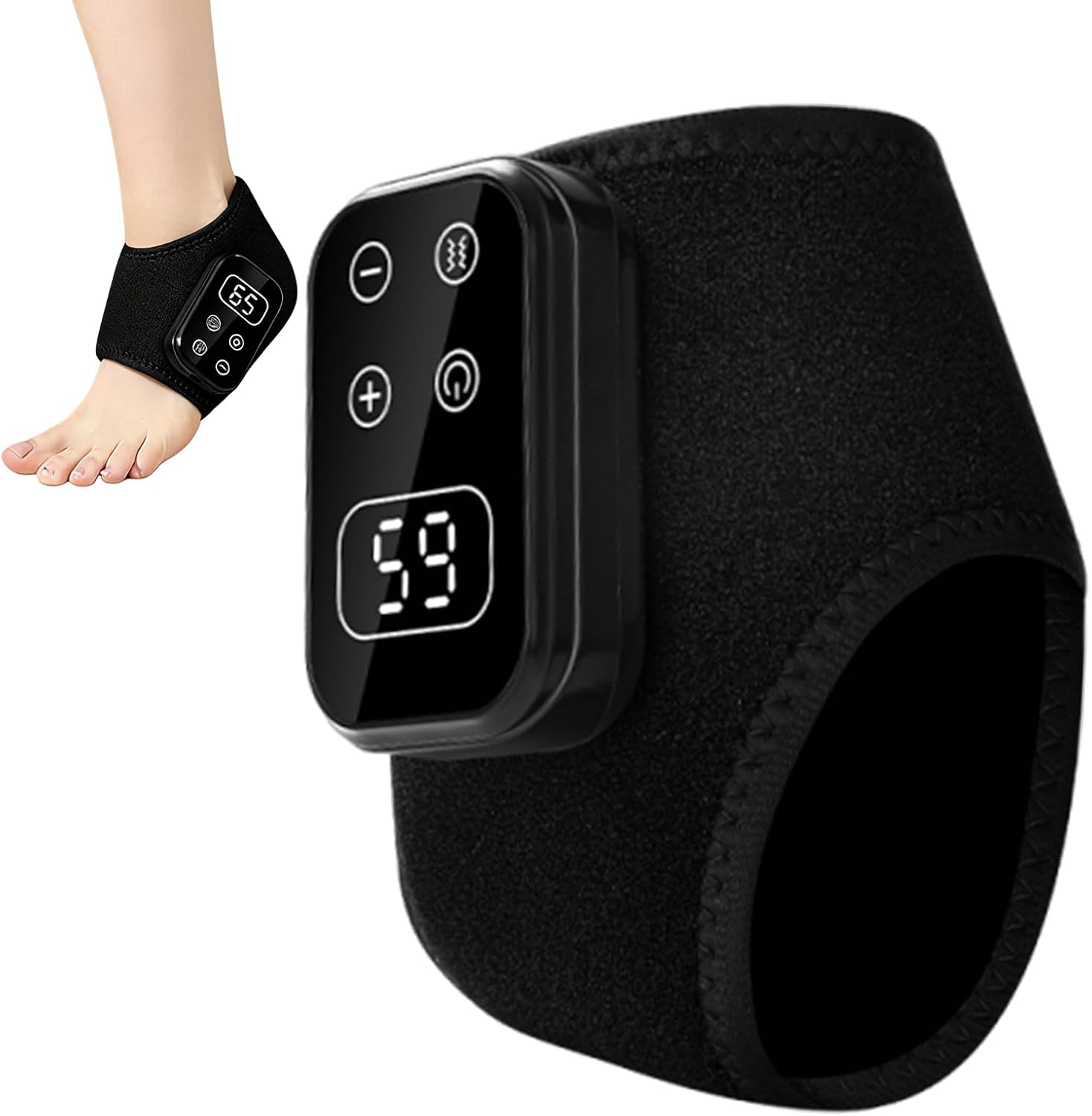 Ankle Massage, Electric Massager, Wrap Warmer, Heating Protector | Electric Hot Compress Foot Care | Daily Comfort Device for Men Women Elderly Home Travel Office