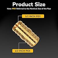 Vista 2 de Acoplamiento Pex de 1/2 pulgada, accesorios Pex, certificado NSF y UPC, accesorios de engarce de latón resistente para fontanería de tuberías