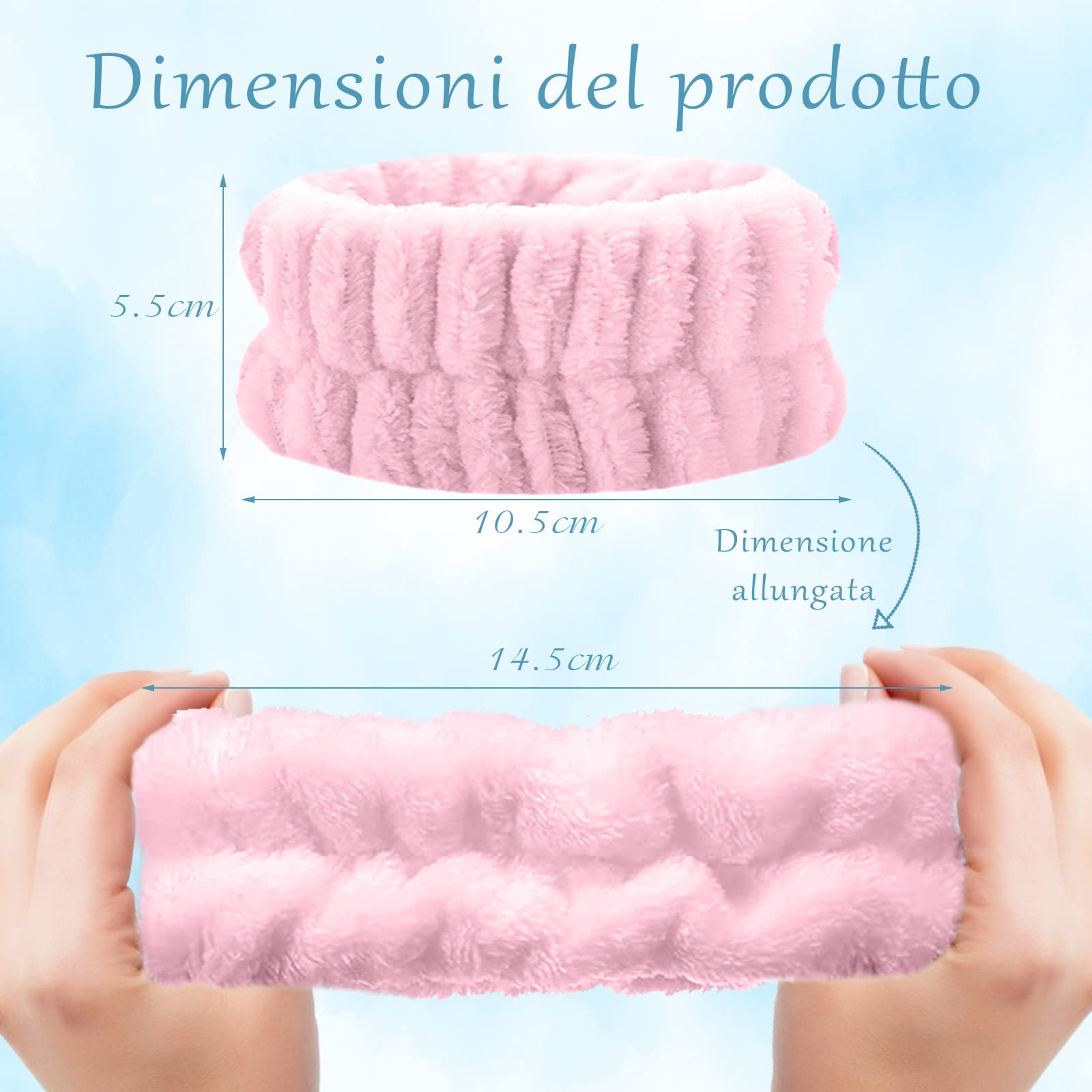 8 Pezzi Fasce per Lavaggio Fascia da Polso per Spa Trucco Fasce del Sudore per Cura di Pelle Polsino Morbido per Donna Ragazza Bagno Yoga Sport (Multi color 1