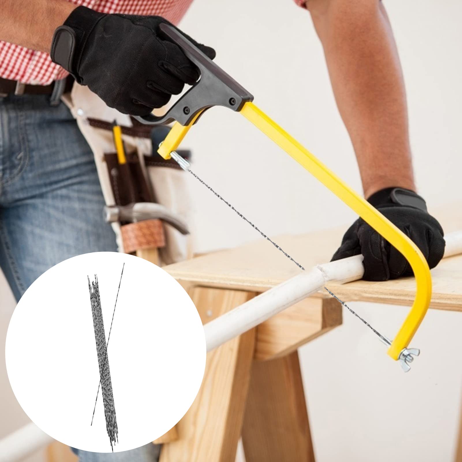 Juego de 12 hojas de sierra de calar espirales de acero de alto carbono para madera, metal y plástico: corte eficiente con dientes afilados, reemplazo conveniente.