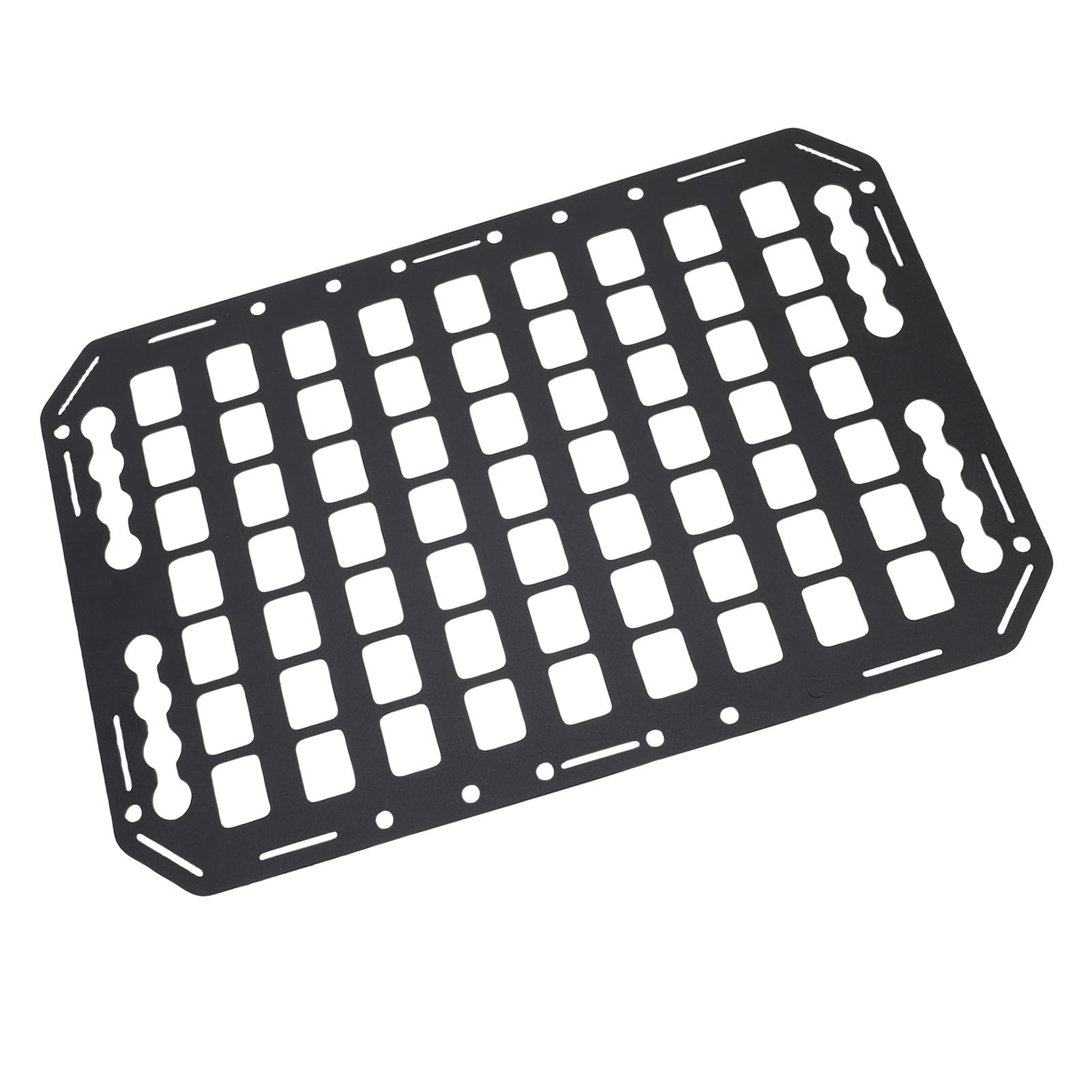 Asixxsix Panel Molle z łóżkiem Ciężarówki, 483x311x2mm Aluminium Aluminium Boczne Boczne łóżko Molle Panel L Track Tactical Panela Organizator System Organizatora dla Samochodów SUV