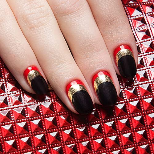 Silpecwee 4320 Pieces 90 Sheets French Tip Nail Guides Nail Stencils Self-Adhesive Nail Art Stickers Half Moon French Manicure Strips Nail French Tip Tool French Nail Sticker Nail Art Stencils #TOP3