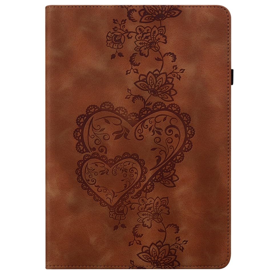 Étui iPad Pro 12,9 pouces 2020 en cuir marron avec support à rabat