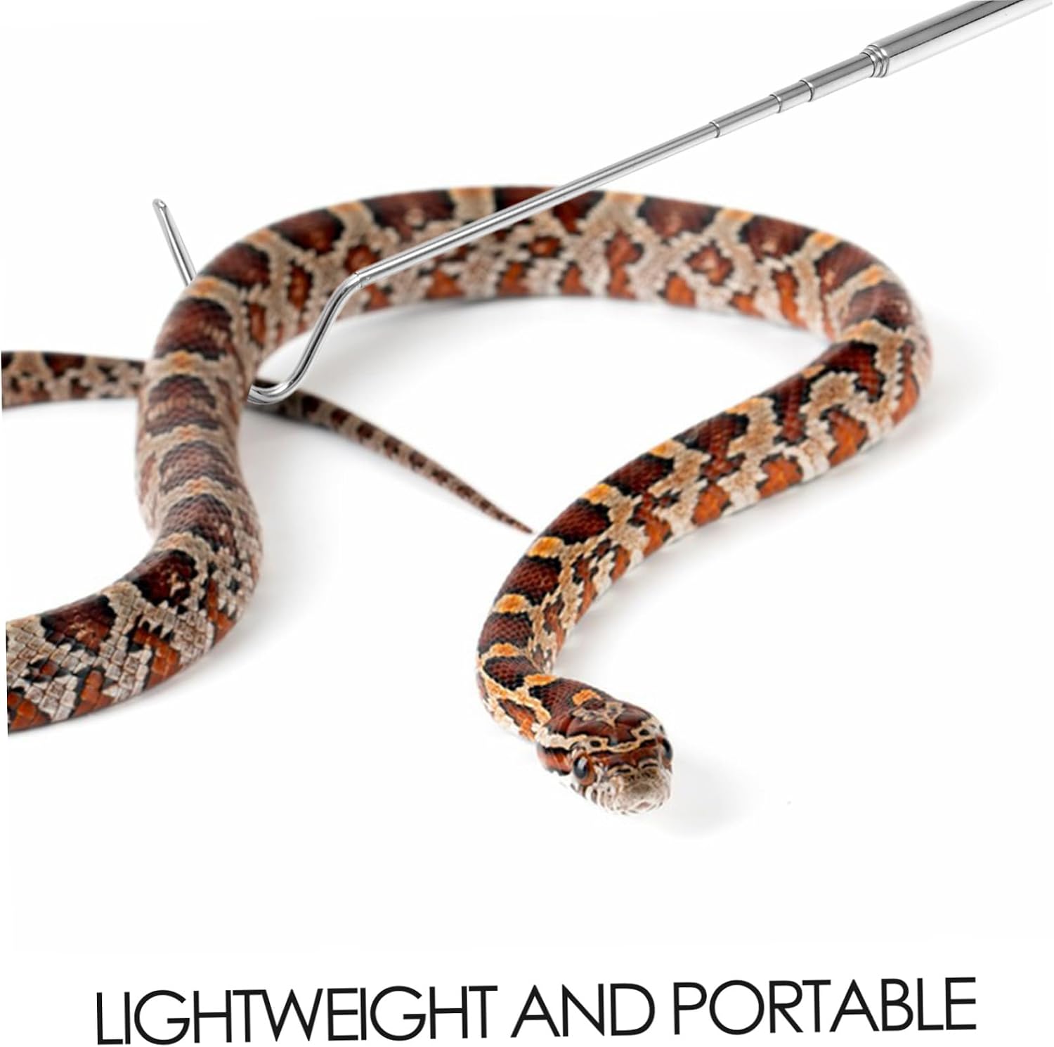 Stainless Steel Retractable Snake Hook Snake Catching Tool Reptile Grabber Collapsible Grabber