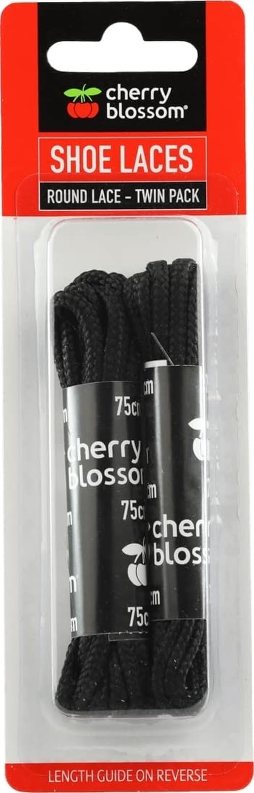 75Cm Black Twin Laces