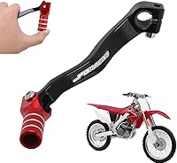JFG Racing CNC Folding Gear Shifter Lever for Honda CRF250R 04-09, CRF250X 04-17, CRF450R 2002 - Red Aluminum Shift Pedal
