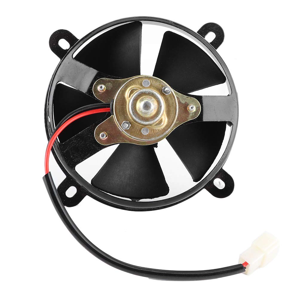 Ventola del Radiatore Elettrica Nera da 6 Pollici, Ventola di Raffreddamento del Radiatore del Motore Durevole in Ferro da 12 V, Resistente agli Urti, Prestazioni Stabili per Dirt Bike