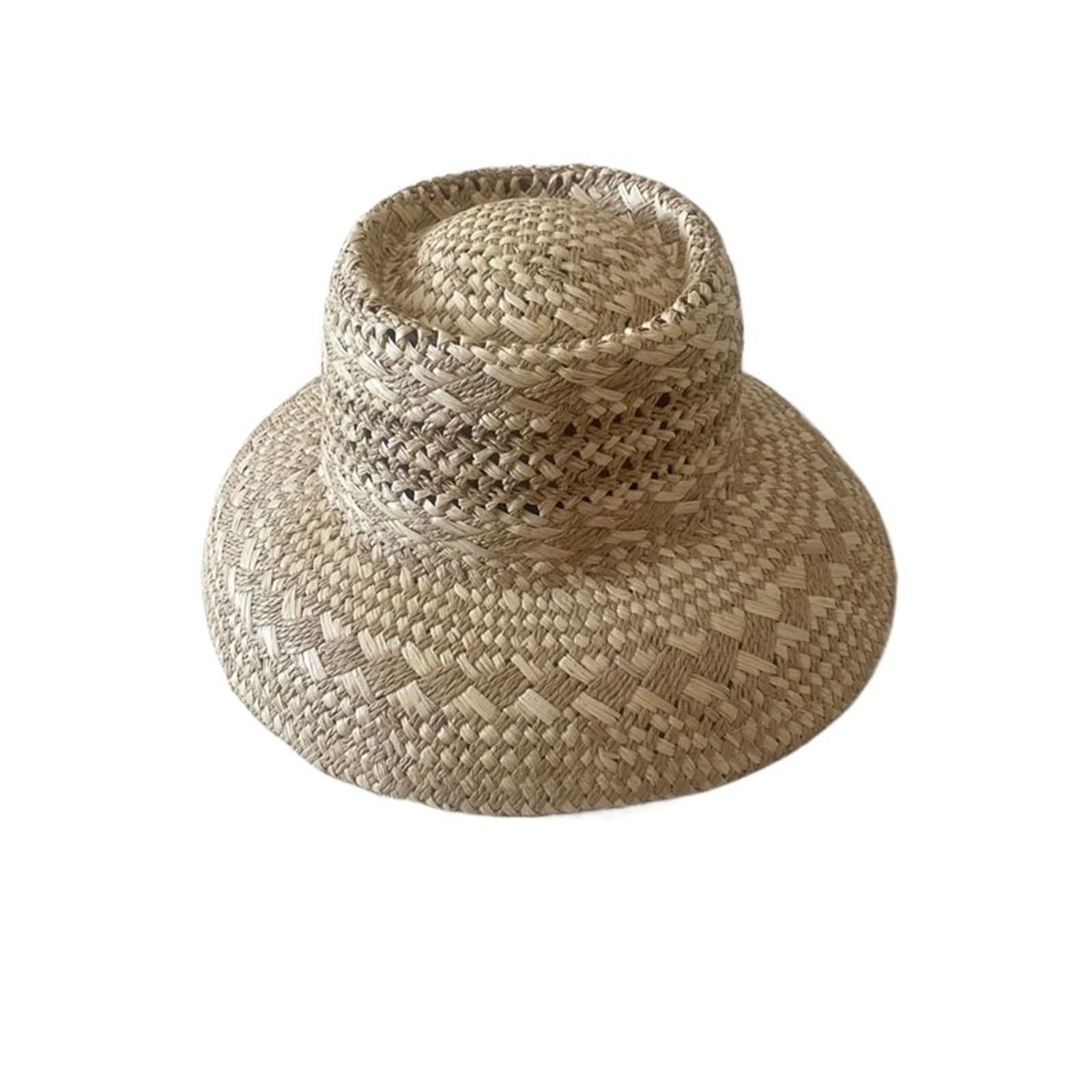 Sombrero de paja transpirable de rafia hueca para el sol, verano, viajes, cóncava, sombrero de playa