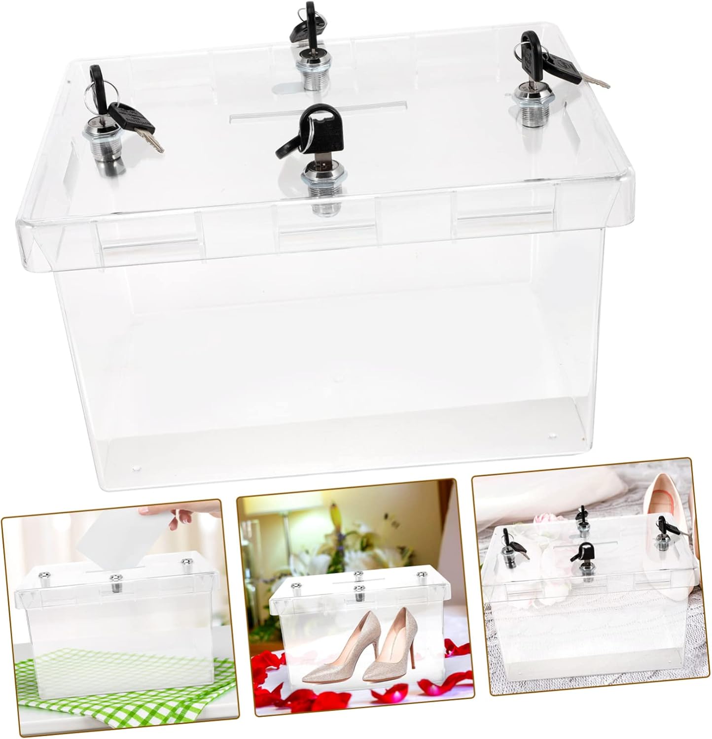 Blessing Card Box for Wedding Acrylic with Unique Wedding Party Supply