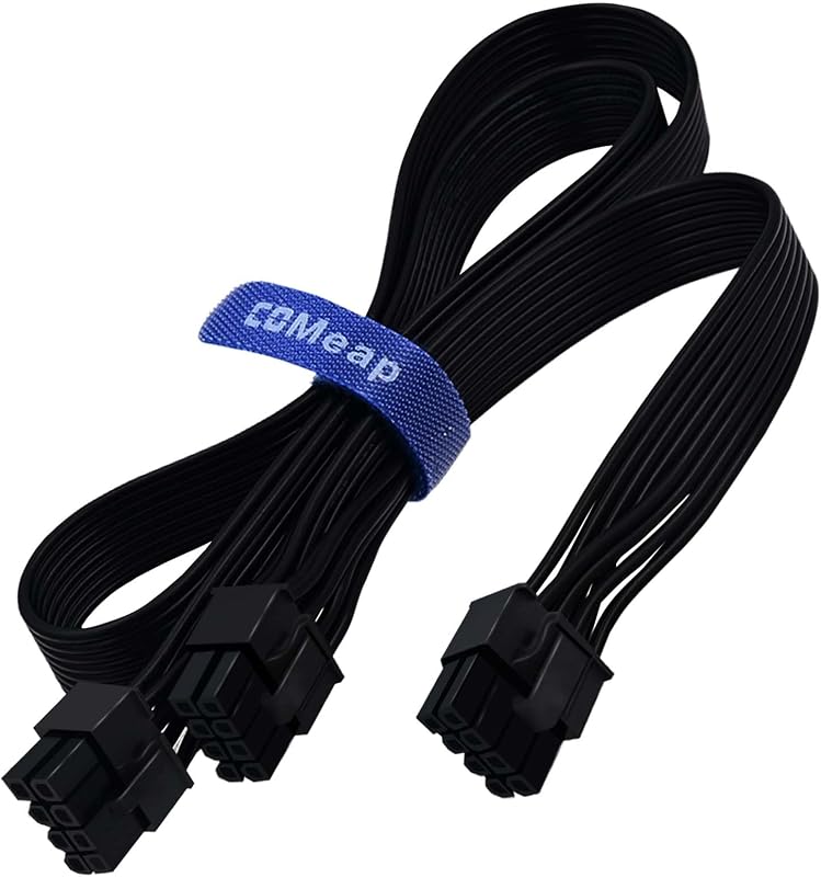 PCIE Cable for EVGA, PCIe 8 Pin Male to Dual PCIe 8 Pin (6+2) Male GPU Power Cable for EVGA Power Supply 25-inch(63cm) Black
