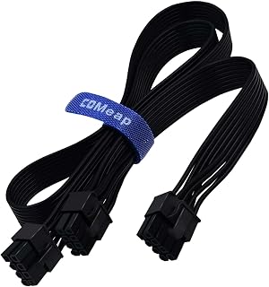 COMeap PCIE Cable for EVGA, PCIe 8 Pin Male to Dual PCIe 8 Pin (6+2) Male GPU Power Cable for EVGA Power Supply 25-inch(63cm) Black