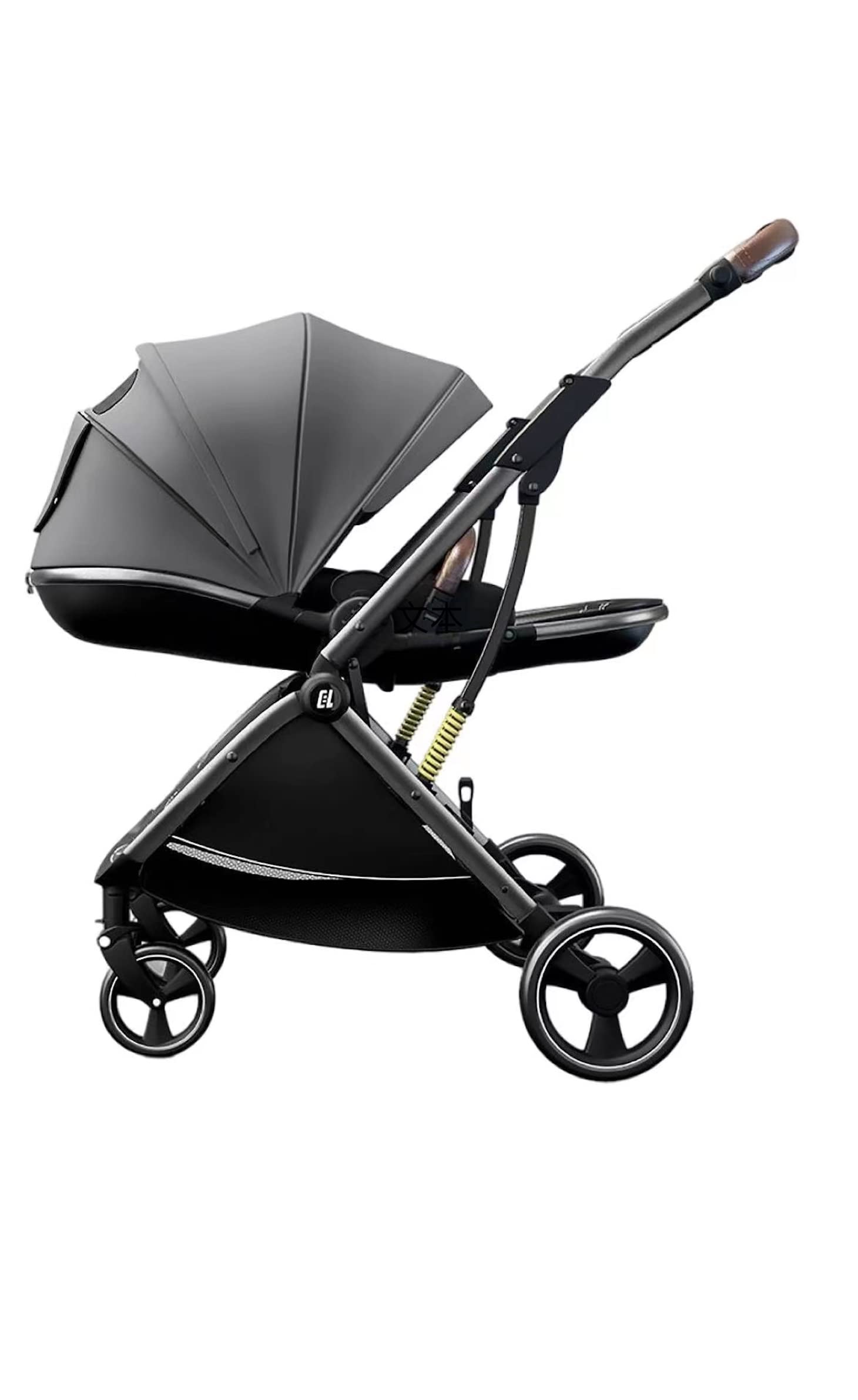 Kidsland Tianrui Extra Wide Seat|Single Hand Fold|360° Rotating Wheels|Air Travel Cabin|Cover Carry Bag|Newborn Baby/Kids,0-3 Years Stroller (GRAY (NEW BORN), BABY STROLLER)