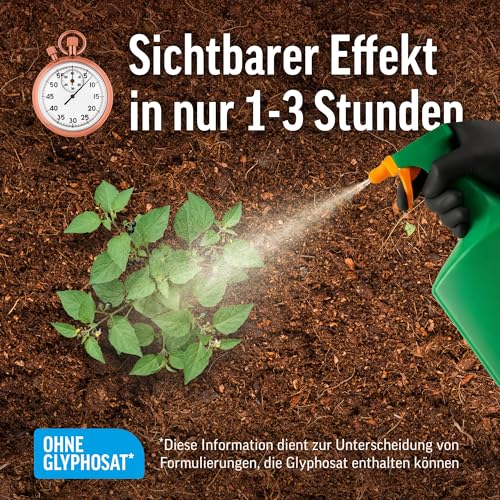 Roundup Unkrautfrei Express, 5 Liter Nachfüll-Kanister, Fertigmischung zur Bekämpfung von Unkräutern und Gräsern