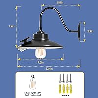Vista 7 de APONUO Luces solares de pared para exteriores con 3 modos de iluminación y sensor de movimiento, IP65 impermeable, estilo rústico, vintage, cuello