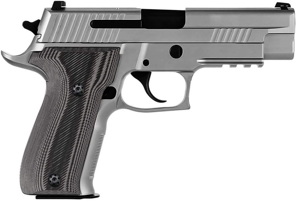 Cool Hand G10 Grips Replacement for Sig Sauer P226, Black Grips Screws Included, Sunburst Aggressive Texture, Thickness 7/10", not for a Sig P229 (Mild Aggressive Texture Gun Metal)