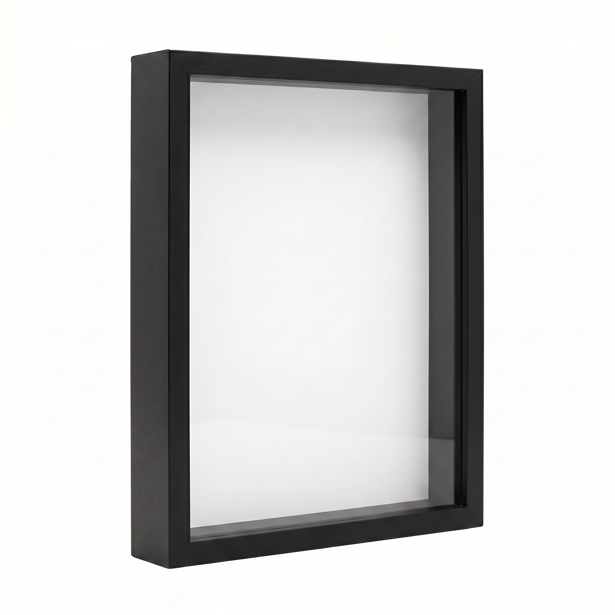 Ramka 3D Shadow Box A4 21 x 29,7 cm, głębokość 5 cm, cała czarna, na pamiątki i zdjęcia