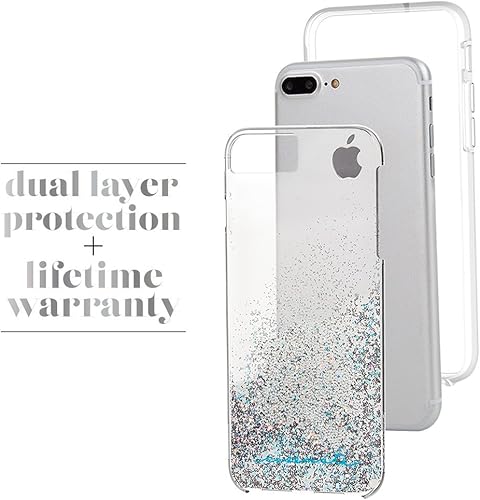 Miniatura 2 de Case-Mate Funda para iPhone 8 Plus, cascada con purpurina líquida en cascada, diseño protector para Apple iPhone 8 Plus, iridiscente