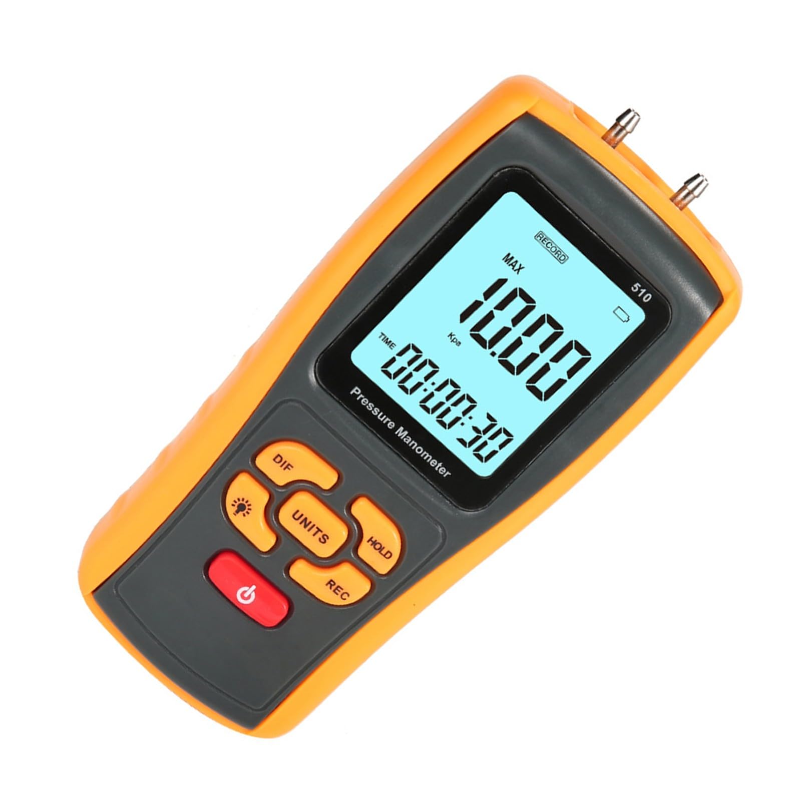 Medidores de presión digitales de precisión, multifunción, con pantalla LCD, para uso en laboratorio y HVAC, manómetro digital de mano