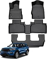 Vista 9 de Auxko Alfombrillas para todo tipo de clima, aptas para Ford Maverick Hybrid 2022-2024 2025, forros de goma de elastómero termoplástico, juego