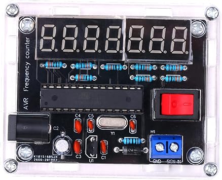 HUIOP Frequency Meter,10MHz Frequency Meter DIY Kit Frequency Counter AVR Frequency with Shell Counter Cymometer Frequency Measurement 0.000 001Hz Resolution