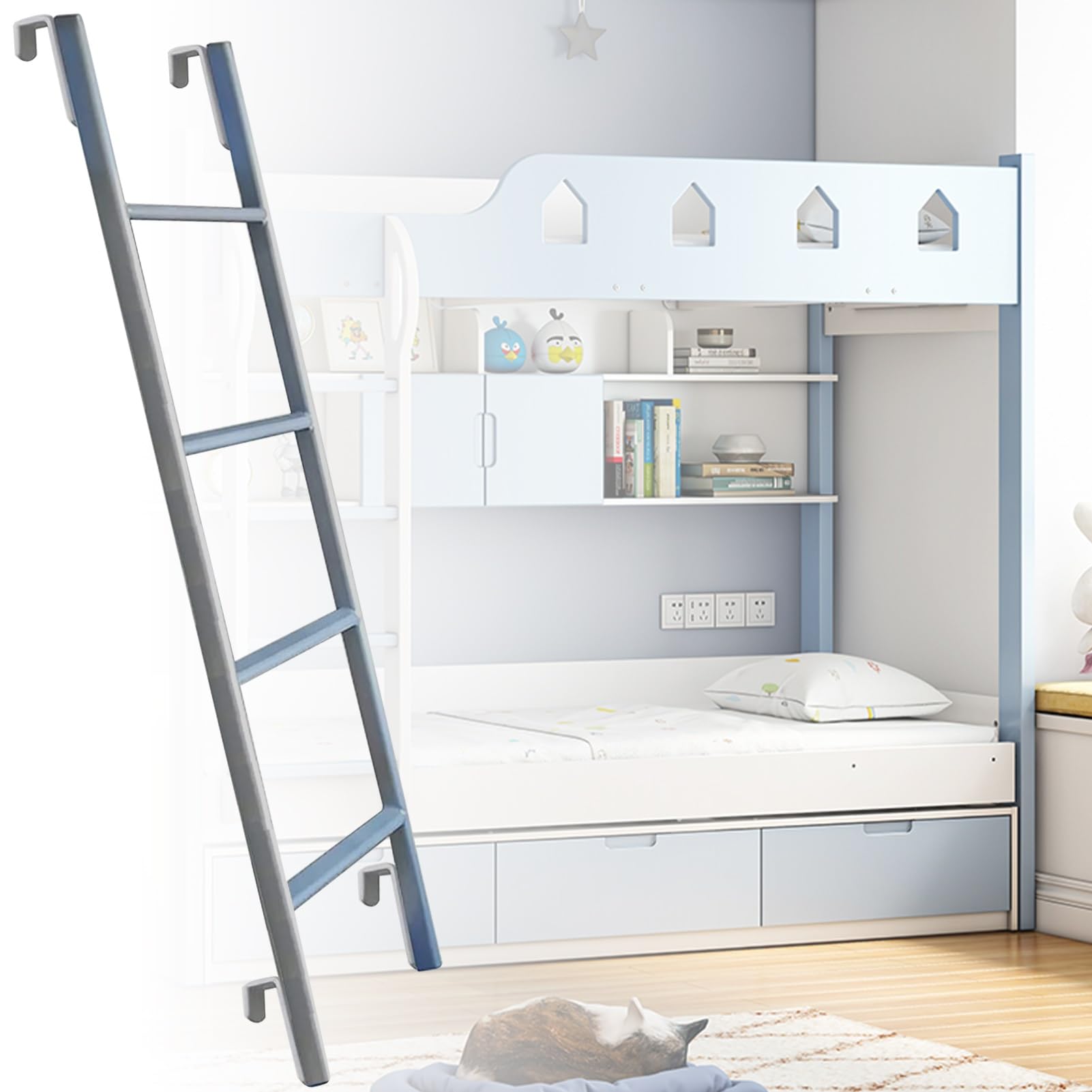 Échelle de lit superposé double pour optimiser l'espace dans une chambre d'enfant