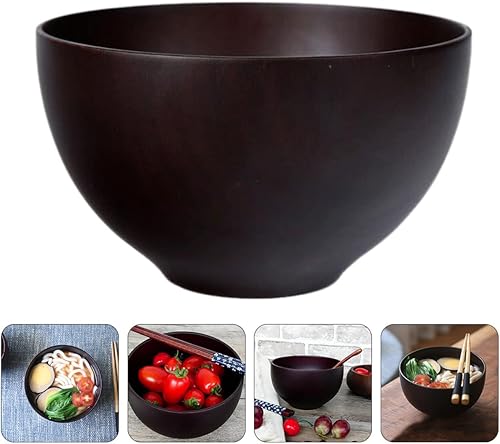 Miniatura 3 de Tazón de madera de azufaifo Tazón de frutas Tazón de madera Cuenco de madera para servir Tazones de postre Recipientes Tazón de comida Bocadillos