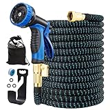 YLZJHORK 50ft Expandable Garden Hoses Flexible Water Hose with 10 Function Spray Gun Nozzles,Expandable Hose Retractable Hose Water Pipe for Garden Outdoor Lawn Pet Shower Plant Car