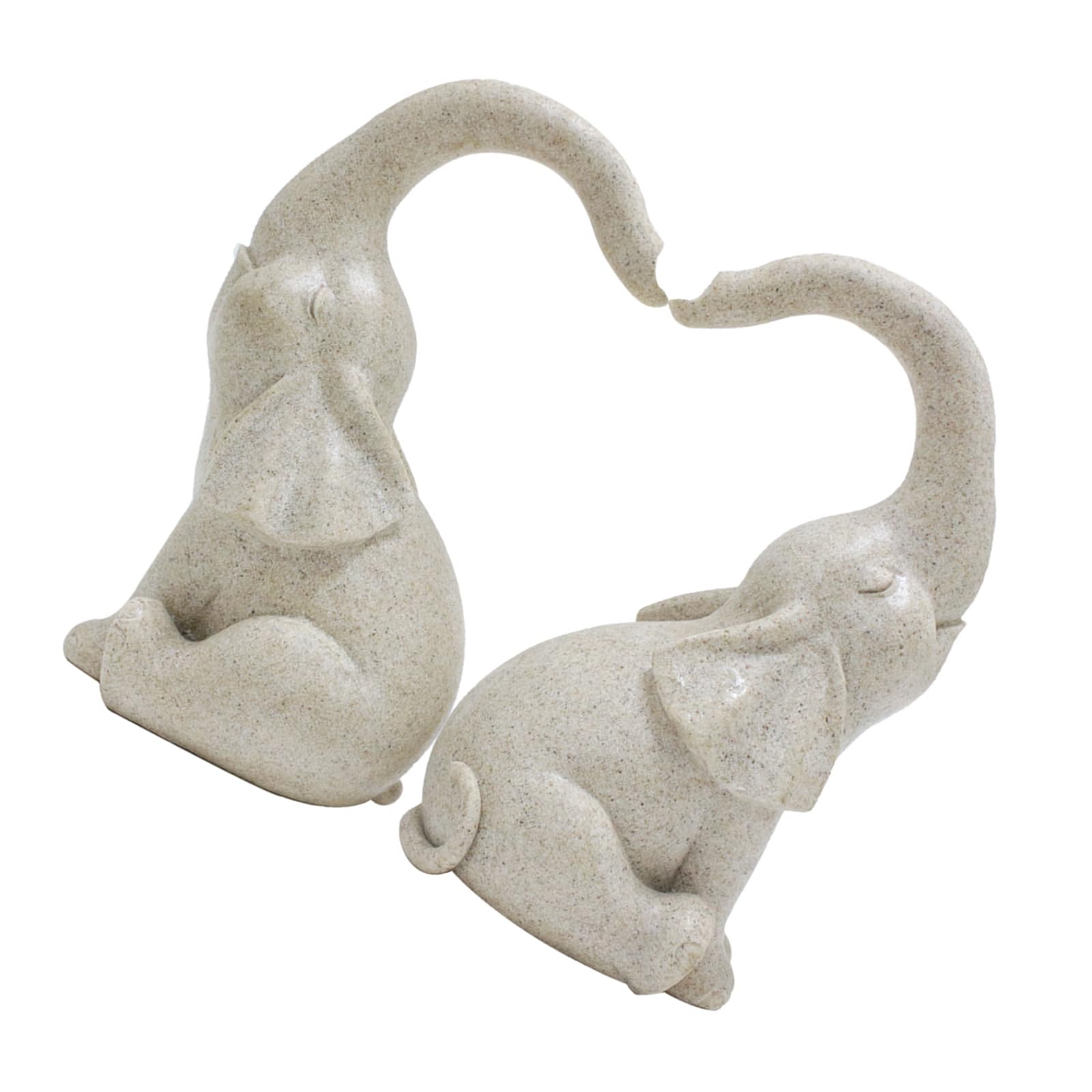 Figurines d'éléphant d'amour en sculpture romantique pour célébrer votre couple