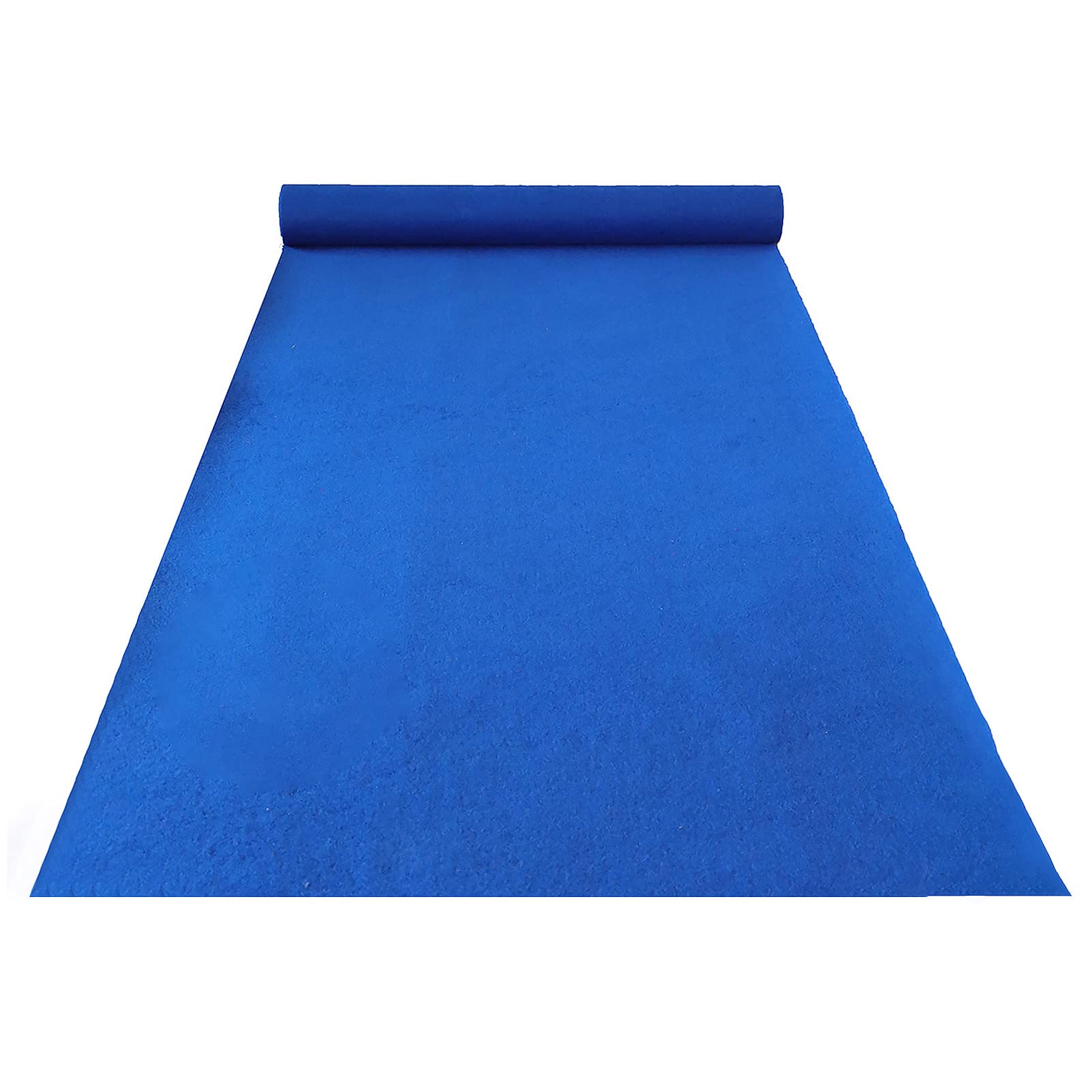 KAMPCO Hochzeit Gang Läufer Blau, Teppich Läufer für Hochzeit Zeremonie außerhalb, Polyester Stoff Teppich Rolle für Party Dekoration (Dicke: 2mm)