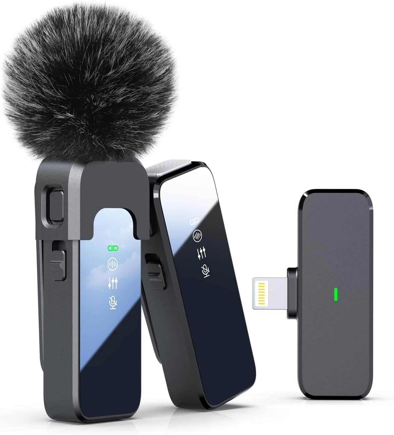 Kanget Dual Wireless Lavalier Microphones for iPhone, iPad - Crystal Clear Sound Quality for Recording, Live Streaming, YouTube, Facebook, Instagram etc.