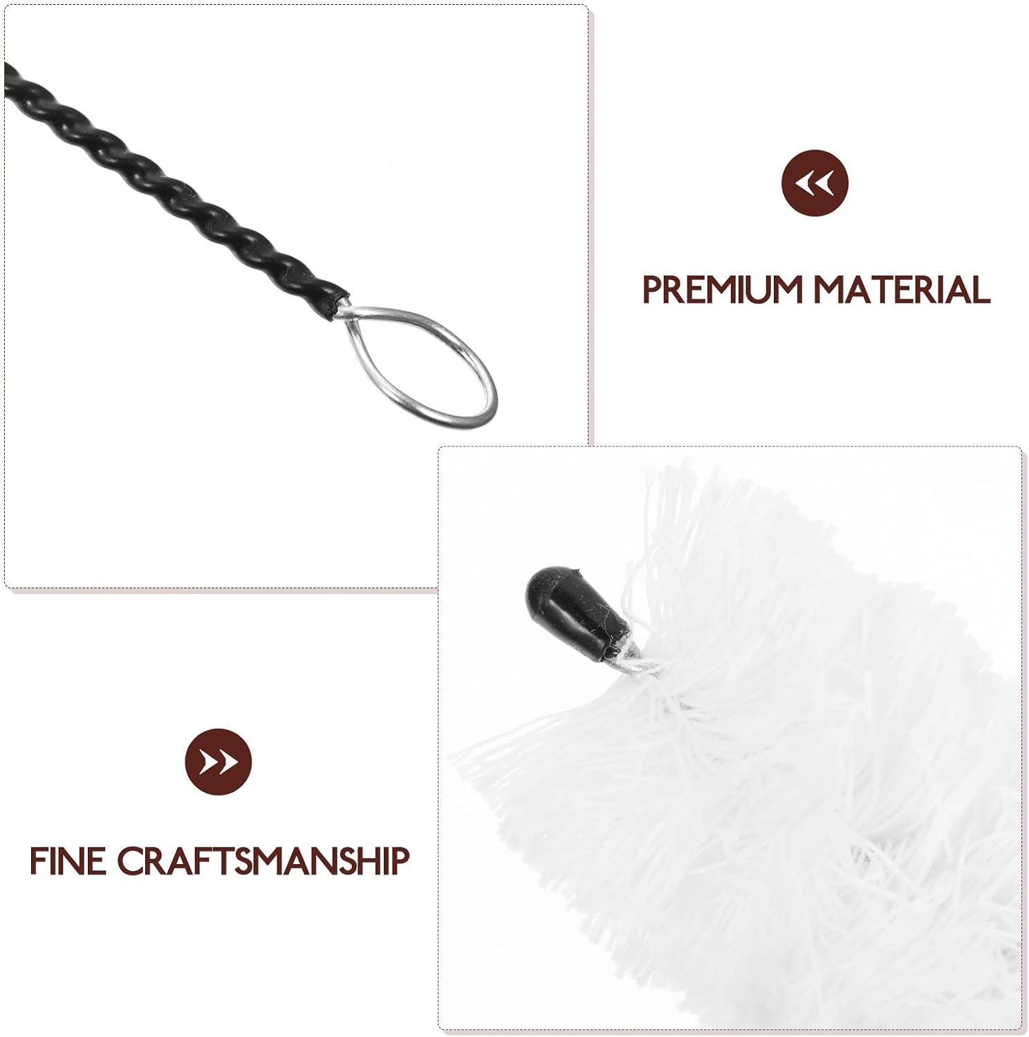 BESTYASH Flute Cleaning Brush Instrument Maintenance Swab White Cotton Flute Care Tool for Wind Instruments and Saxophone Cleaning image 3