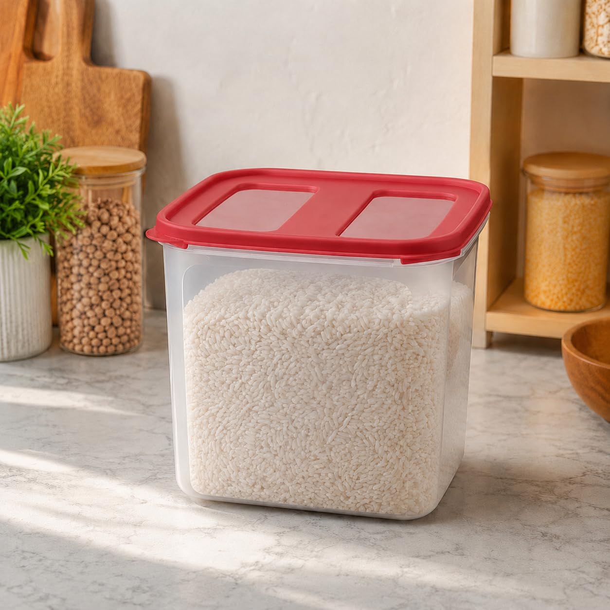 Cutting EDGE 2X Series 4.5L Airtight Modular Container, Set of 1 (Dark Red) 3
