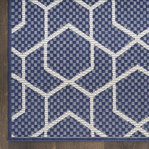 Tapete decorativo rectangular 8x10 pies azul marino miniatura 7