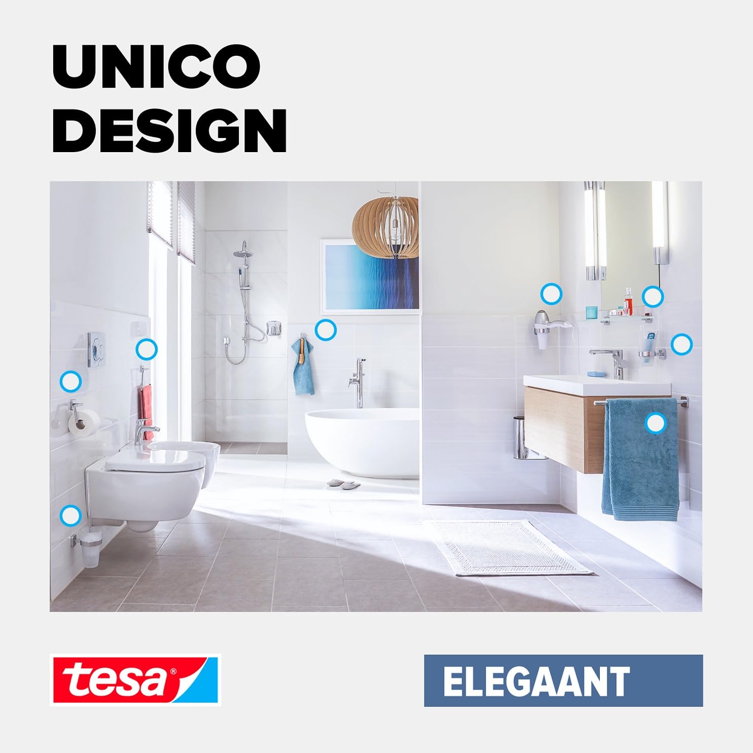 tesa® Elegaant Glass Shelf