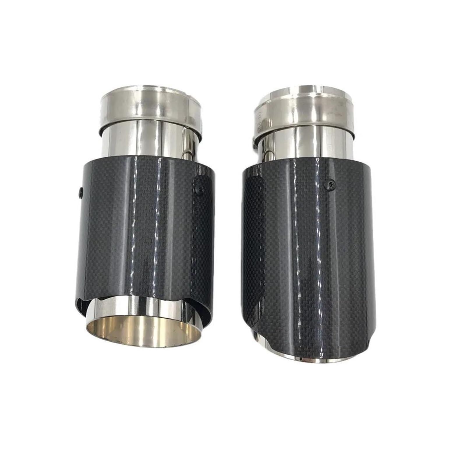 Tuyaux D'échappement Pour Vw Pour Golf 7 Pour Golf 6 1 Pièce Brillant Carbone Argent Acier Inoxydable Système D'échappement Voiture Silencieux Pointe Queue Tuyaux Embout Échappement