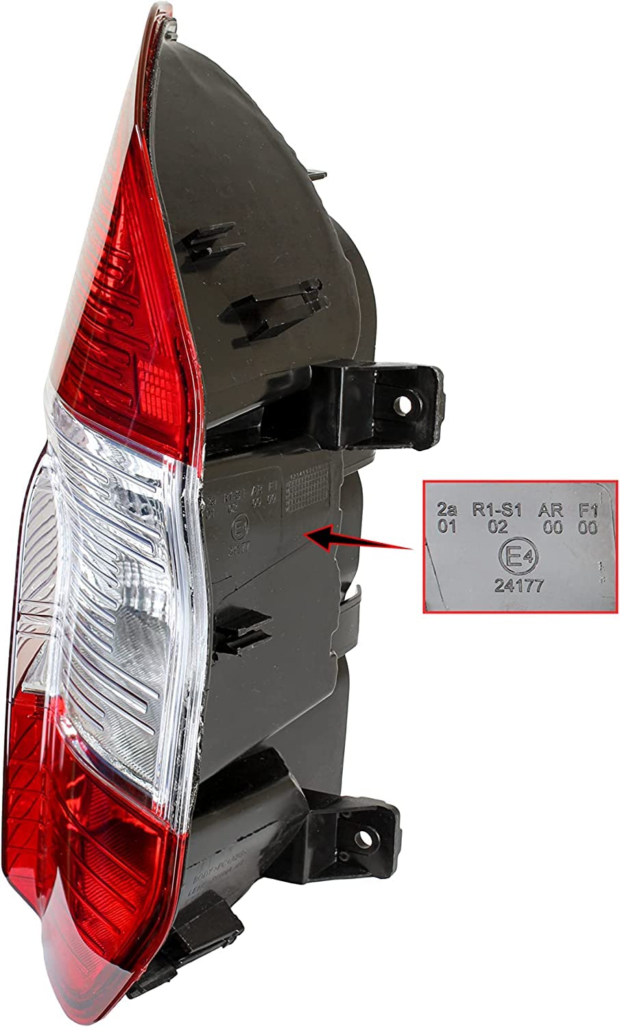 Fanale Posteriore Sinistro Compatibile Con Ford Transit Courier E Tourneo (2014-) – E-Test Con Riferimento OEM ET7613405AB, 24V, IP67, In ABS, Senza Lampadine – Sostituzione Perfetta