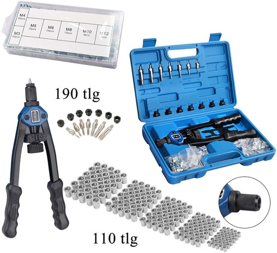 110pcs Labor-Saving Hand Riveter Kits Fine Quality Simple Operation Manual Rivet Hine Professional Riveting s Set