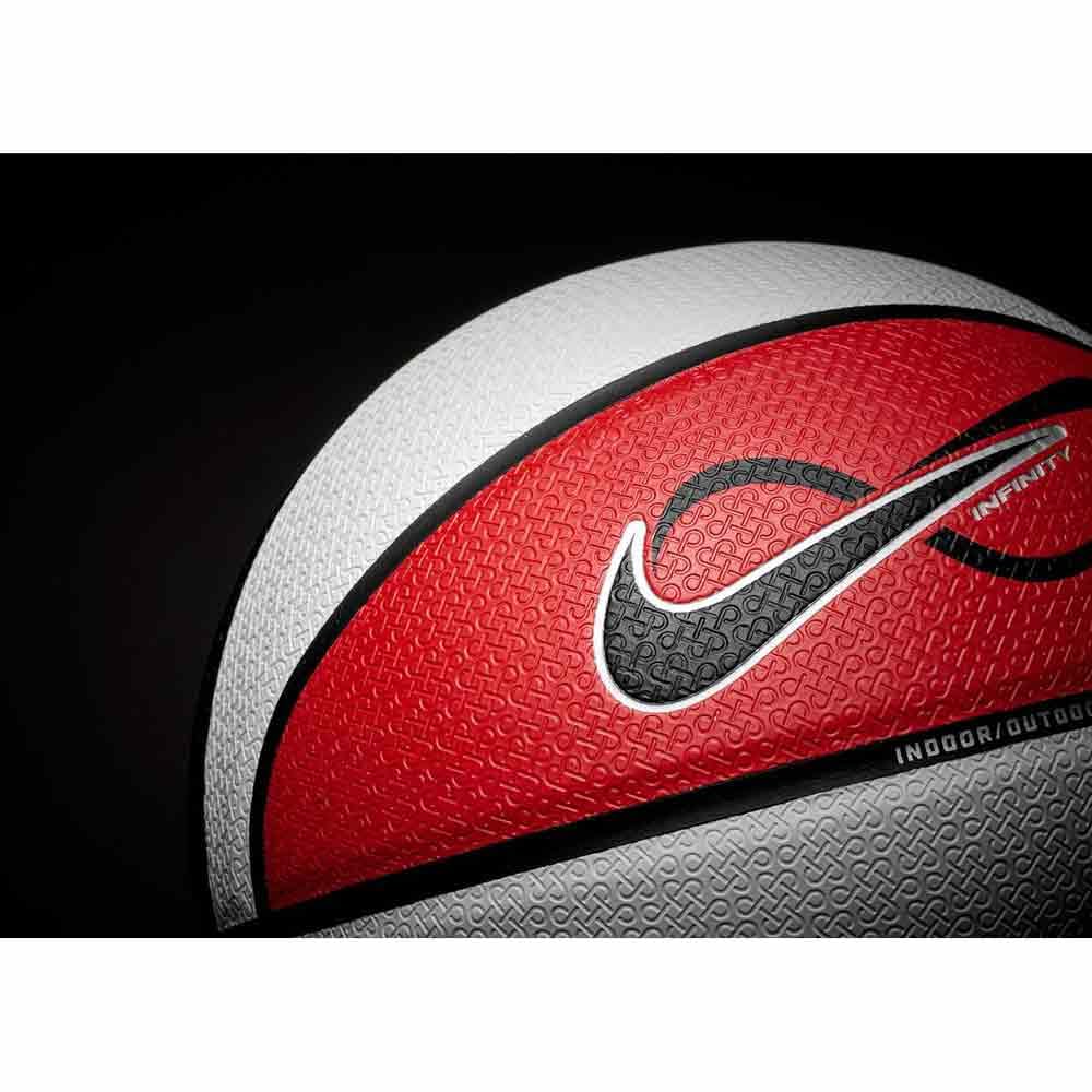 NIKE Unisex Infintiy GameTack Deflated Balón de Baloncesto University Red/Black/White/Metallic Silver/Black 7