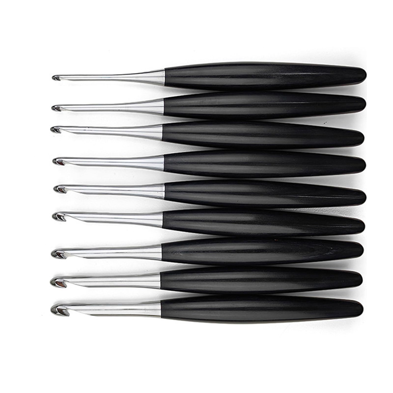 NEWFT 1 Set 3.5mm-8.0mm Crochet Needle Ergonomical Crochet Hook Wood Handle Knitting Needle Craft Supplies Knitting