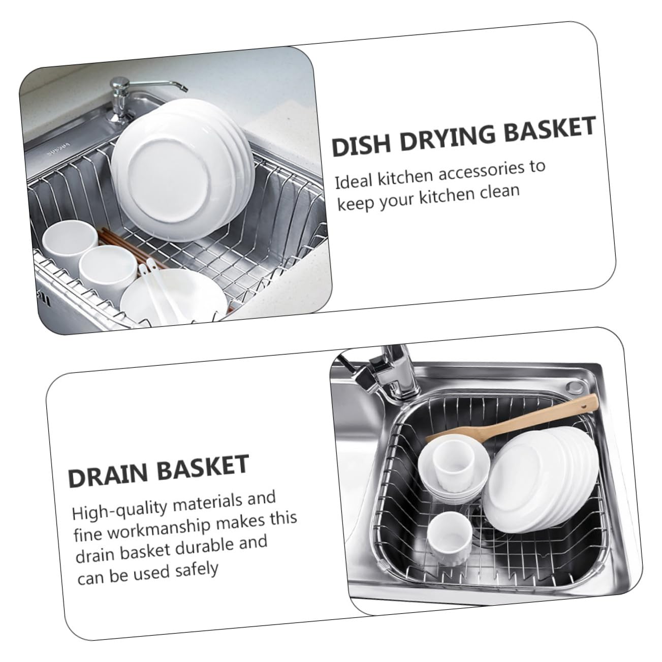 Abtropfkorb Aus Edelstahl Geschirrkorb Utensilienhalter Für Küche Aufbewahrungsorganizer Für Spüle Platzsparend Und Praktisch