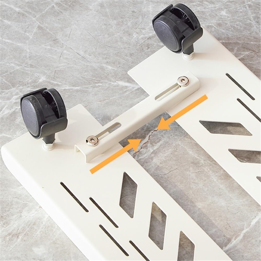Soporte rodante, | Soporte for CPU Móvil de Escritorio Ajustable, Estuche for PC, Bandeja con 4 Ruedas Giratorias(White)