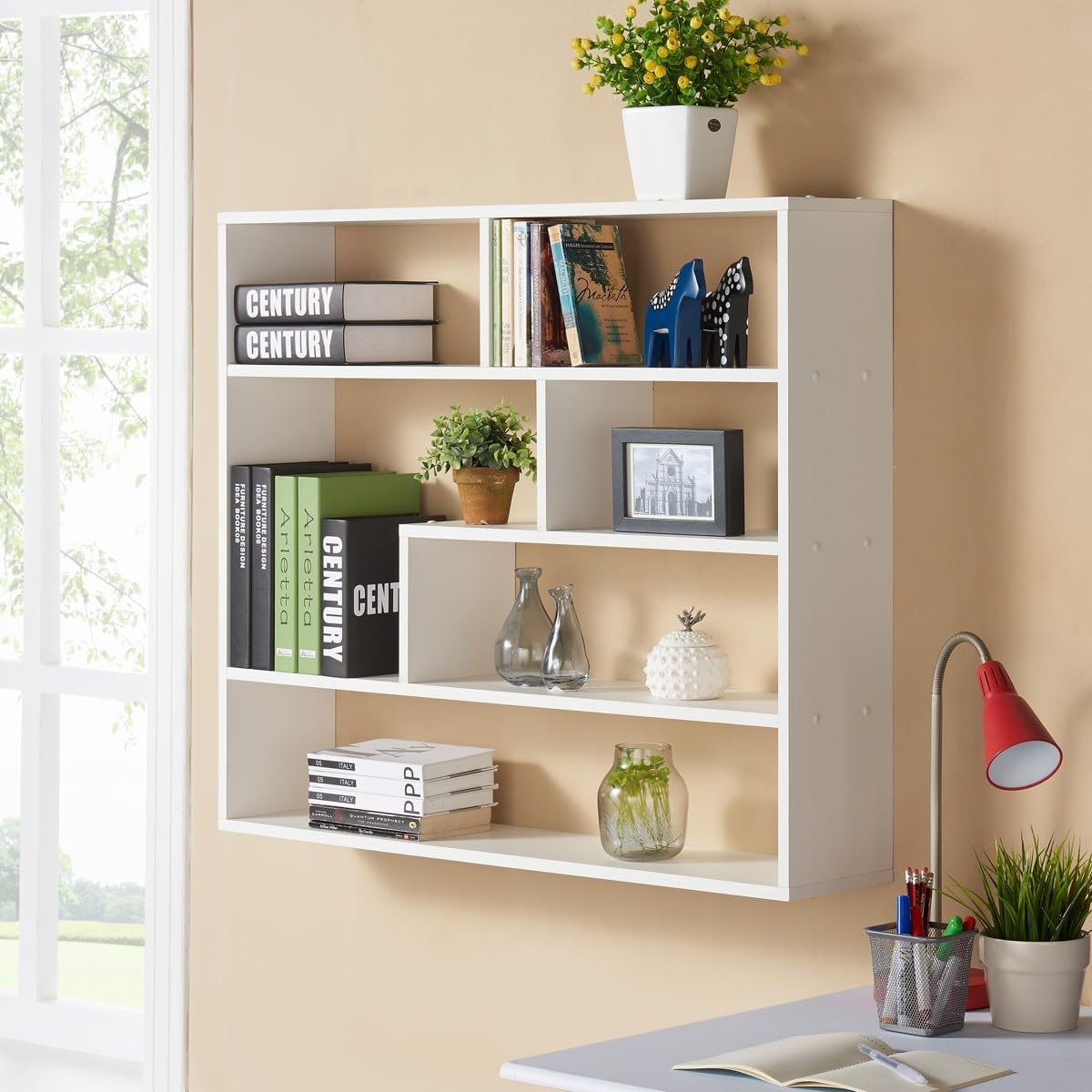 Danya B. XF151012WH Rectangular Shelves, White