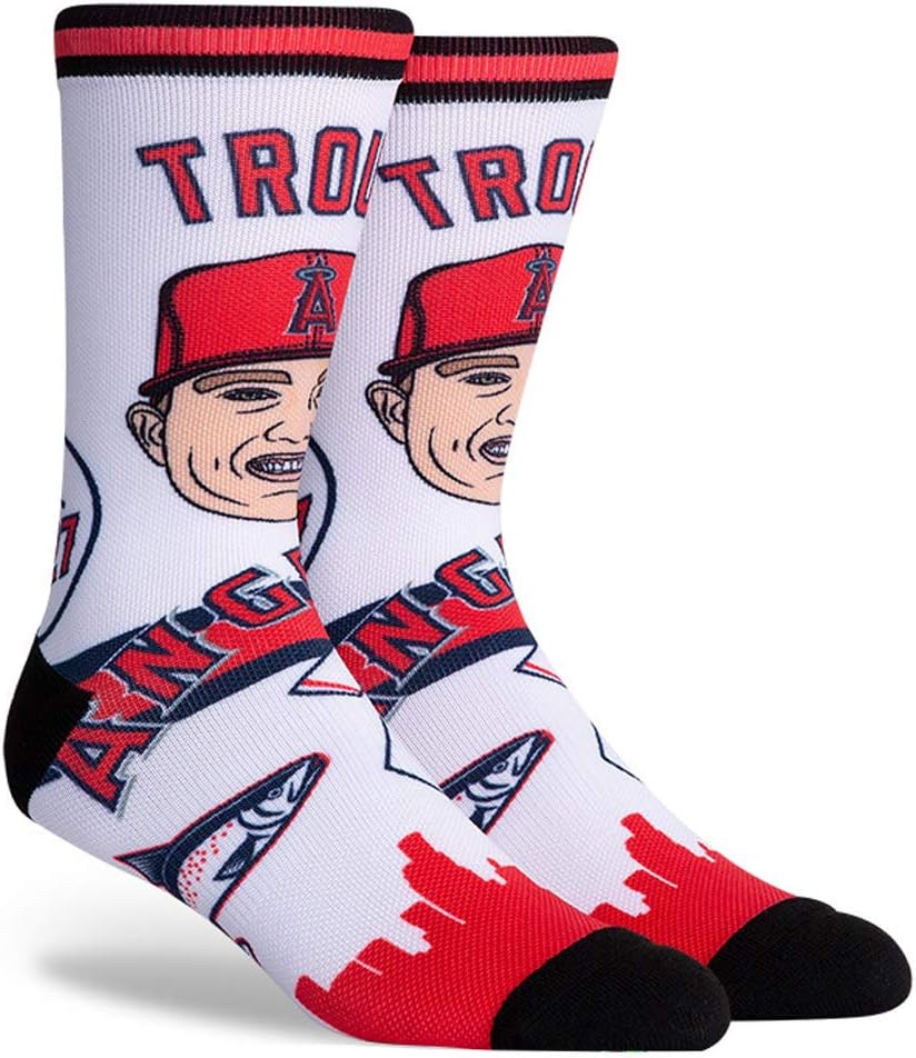 Mike Trout Los Angeles Angels #27 Unisex 1-Pack Pins Player Crew Socks